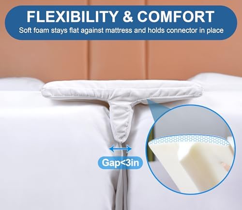 Vekkia Bed Bridge Twin to King Bed Sleep Comfort Easy Setup