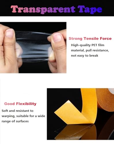 Ultra-Thin Clear Double Sided Tape Heavy Duty 2-Inch x 50 Feet