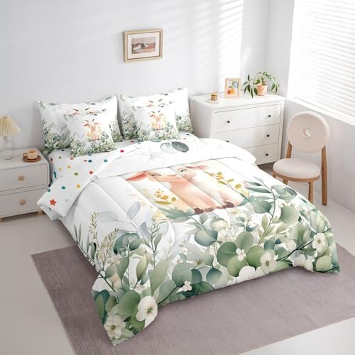 Erosebird Full-Kawaii Animal Bedding Set for Girls