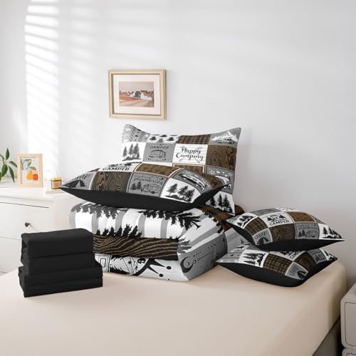 Rustic Camping Bedding Set Queen Bed in a Bag