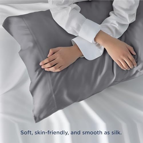 Bedsure 20x30 Pillowcases cooling Bamboo Pillowcase Set for Queen Size