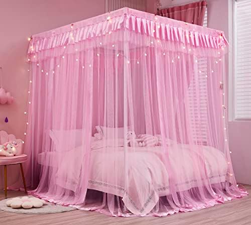 Mengersi Bed Canopy for Girls Soft protective and stylish for twins