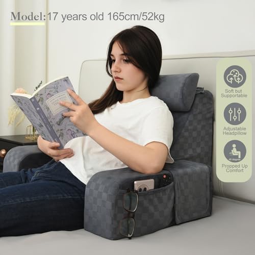Vekkia Reading Pillow for Relaxing in Bed or Sitting