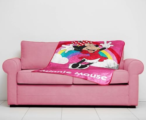 Sunny Side Up Disney Minnie Mouse Plush Travel Throw Blanket 40x50 inches