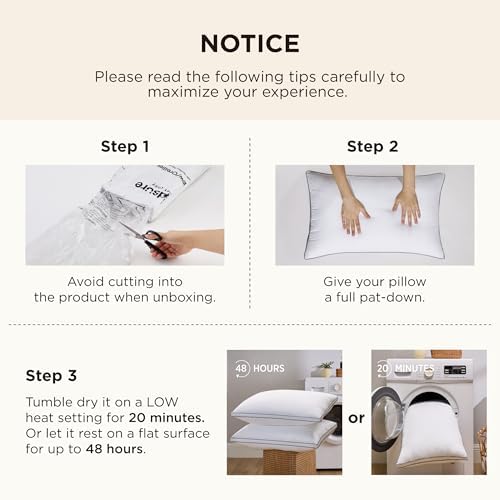 Sturdy Queen Bed Pillows Set Dual Support for Perfect Sleep