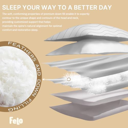 Felo Bed Pillow Luxurious Supportive