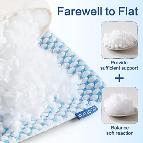 EASELAND Firm Pillow Shredded Memory Foam Adjustable Loft 2 Pack