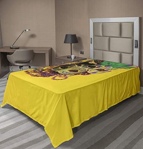 Ambesonne Mardi Gras Flat Sheet