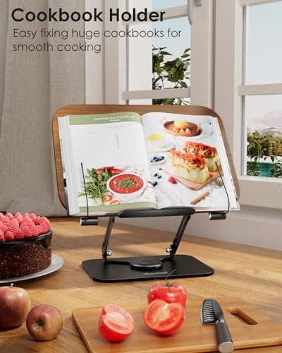 Aboutool Adjustable 360 Swivel Book Holder for Reading Music and Study