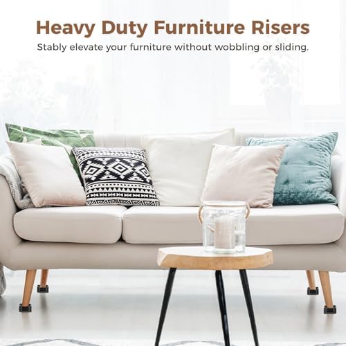 OMISTAR Adjustable Bed Risers 16-Piece Set