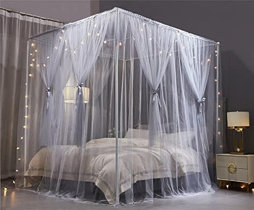VETHIN 4 Corners Princess Bed Canopy