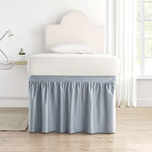 DormCo Faded Denim Cotton Bed Skirt Panel - Twin XL