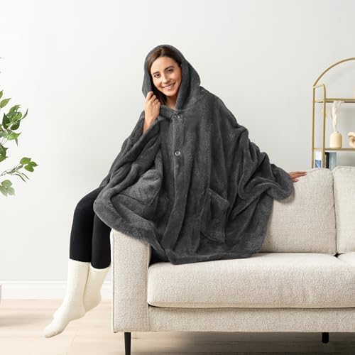 PAVILIA Angel Wrap Hooded Blanket Poncho