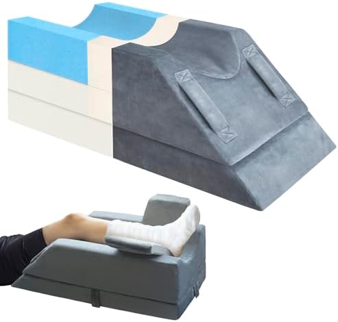 KingPavonini Adjustable Leg Elevation Pillows - Memory Foam for Recovery Pain Relief