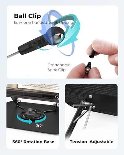 Viozon 360 Rotating and Adjustable Reading Stand