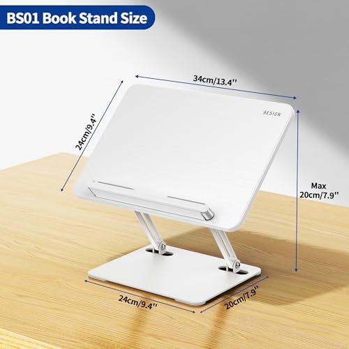 Adjustable Book Holder for Tablets Laptops Ergonomic Design