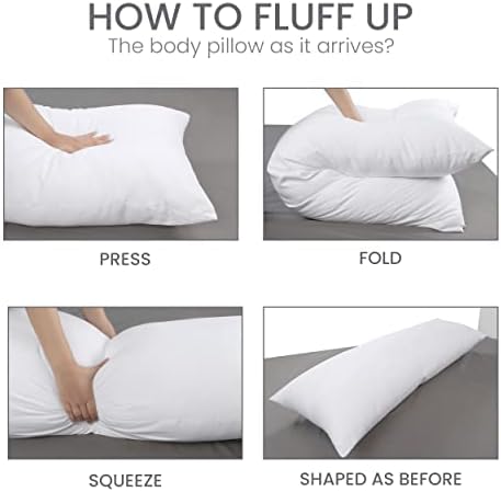 Utopia Bedding Long Body Pillow for Side Sleepers Soft 20x54 Inch