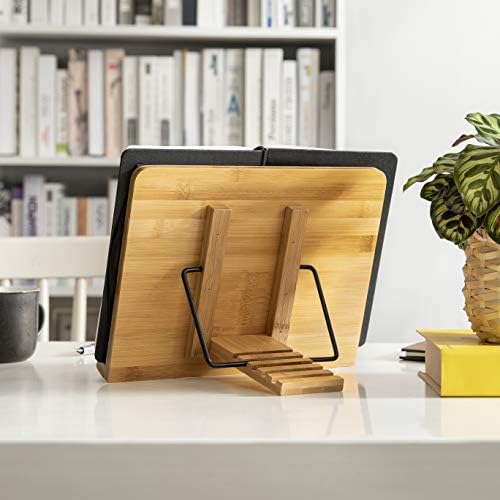 Adjustable Bamboo Book Stand for Reading Desks
