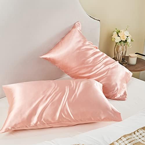 BEDELITE Satin Pillowcase 2 Pack Coral