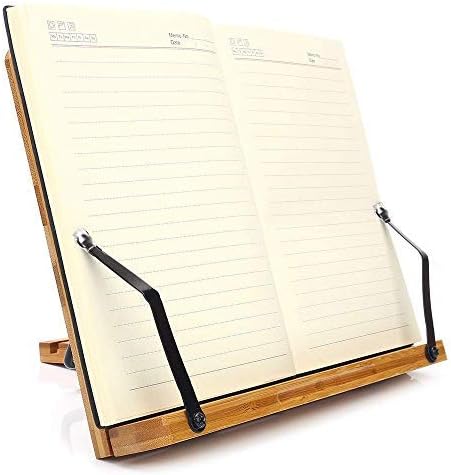 Adjustable Bamboo Book Stand for Reading Desks