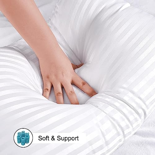 EIUE Hotel Collection Queen Bed Pillows Set for Side Back Sleepers