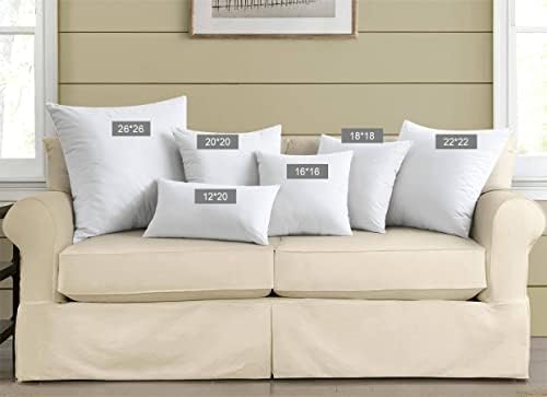 Puredown Euro Pillow 26x26 - 2-Piece Set White