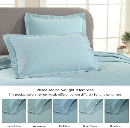 Aqua Full Paisley Bedding Set