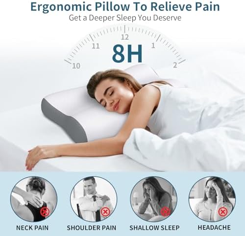 Memory Foam Cervical Neck Pillow for Pain Relief