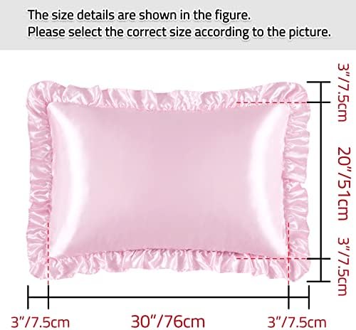 Silky Satin Ruffled Pillow Cases for Princess Rooms