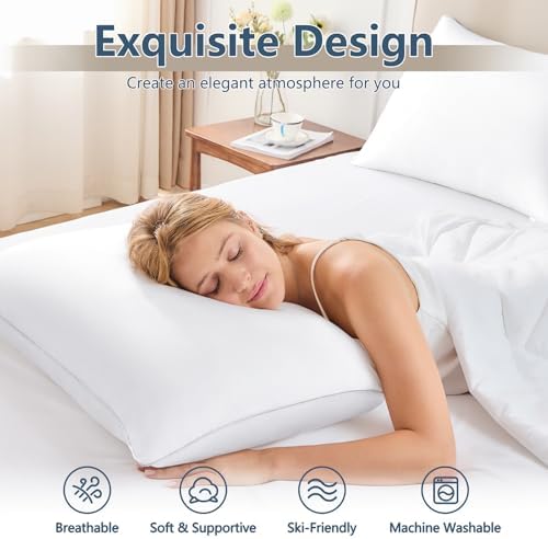CozyLux Pillows Hotel-Quality Bed pillows for Side Stomach and Back Sleepers