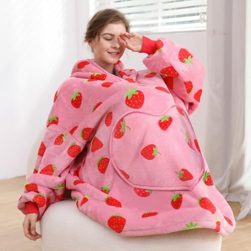 Fuzzy Sherpa Sweatshirt Blanket - Warm Cozy