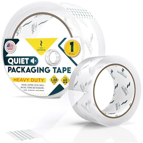 Clear Packing Tape Heavy Duty Refill No Noise 6 Rolls 60 Yds