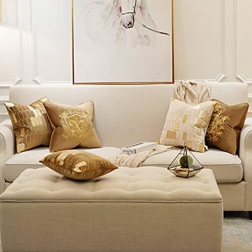 Avigers 18x18 Inch Velvet Cushion Cover Luxury European Pillowcase Brown