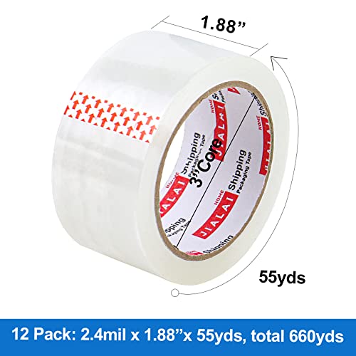 Ultimate Clear Packing Tape 12 Rolls Heavy-Duty Durable Safe