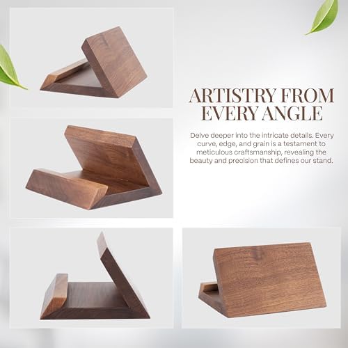 Firewire Walnut Book Stand Modern Display for Home Office