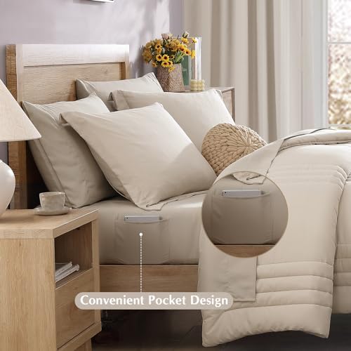 Full Comforter Set 7 Piece - Best for Winter Summer - Soft Durable