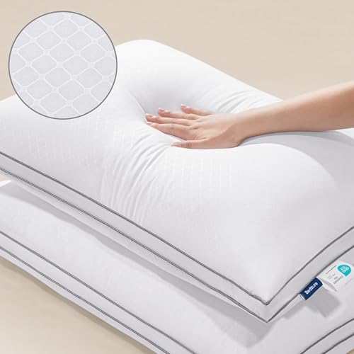 Sturdy Queen Bed Pillows Set Dual Support for Perfect Sleep