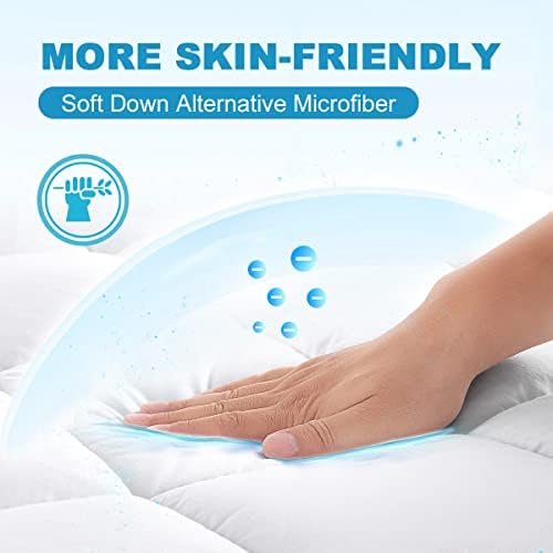 Cool Mattress Topper for Queen mattress 8-21 Fitted Deep Pocket