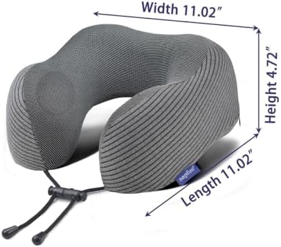 Napfun Travel Pillow Memory Foam Neck Pillow for Airplane