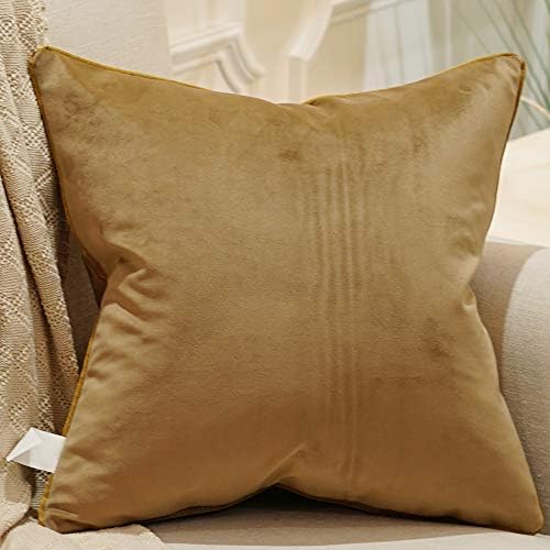 Avigers 18x18 Inch Velvet Cushion Cover Luxury European Pillowcase Brown