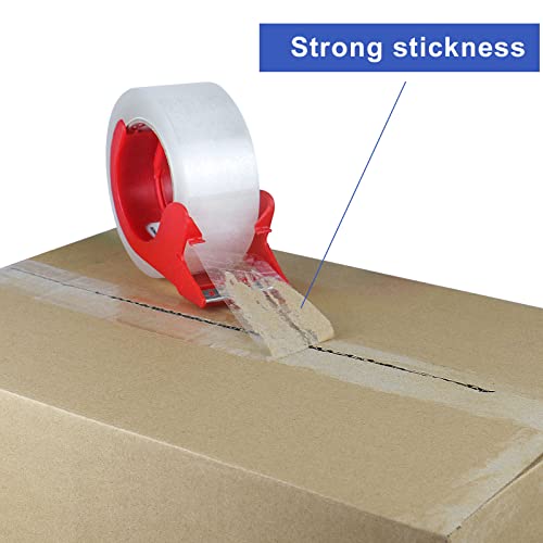 BOMEI PACK 3 Roll Clear Tape with Dispenser Heavy Duty Packaging Shipping Solution