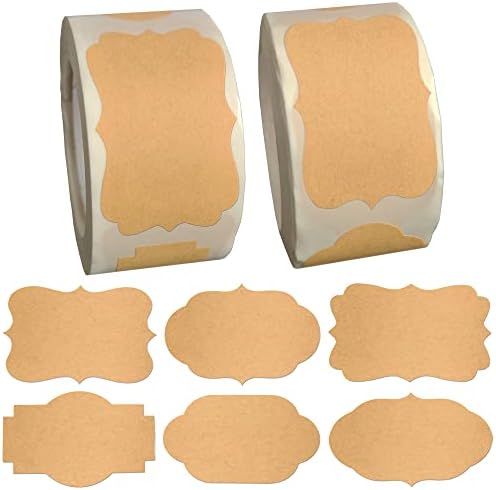 600PC Kraft Gift Labels for Canning Jars