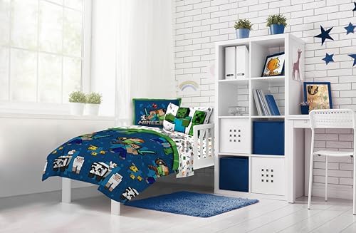 Jay Franco Minecraft Twin Comforter Set Kids Bedding creeper zombie theme