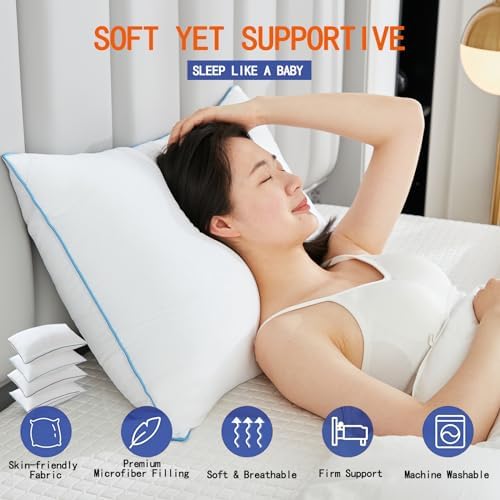 Cooling Bed Pillows Set - 4 Piece