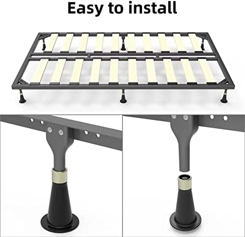 6-Piece Bed Frame Feet Risers for Stability Security