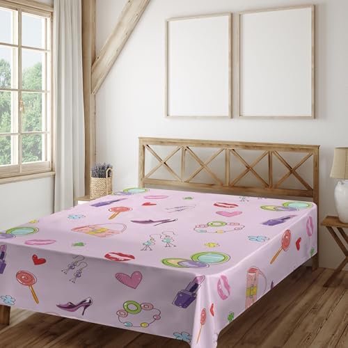 Cartoon Flat Sheet Bed-In-A-Box