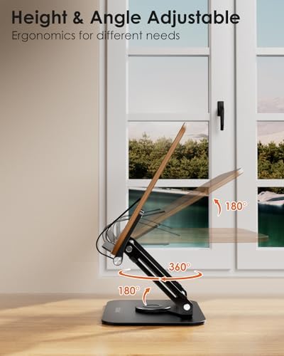 Aboutool Adjustable 360 Swivel Book Holder for Reading Music and Study