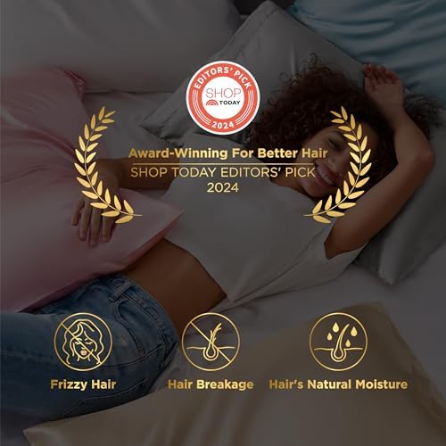 Bedsure Satin Pillowcases Silk-Quality Comfort for Women Men