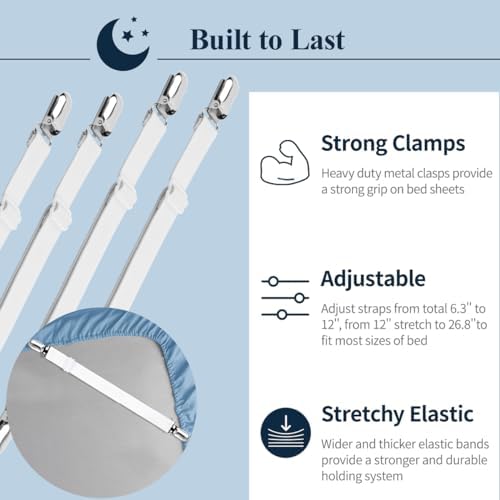 Adjustable Elastic Sheet Fasteners for Mattresses