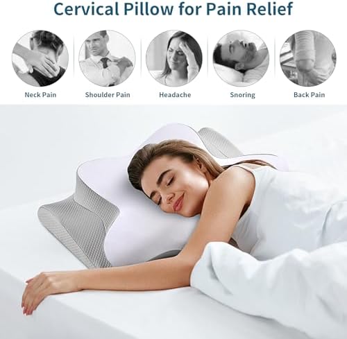 Premium Memory Foam Neck Pillow for Pain Relief